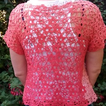 Ladies crochet flower cardigan