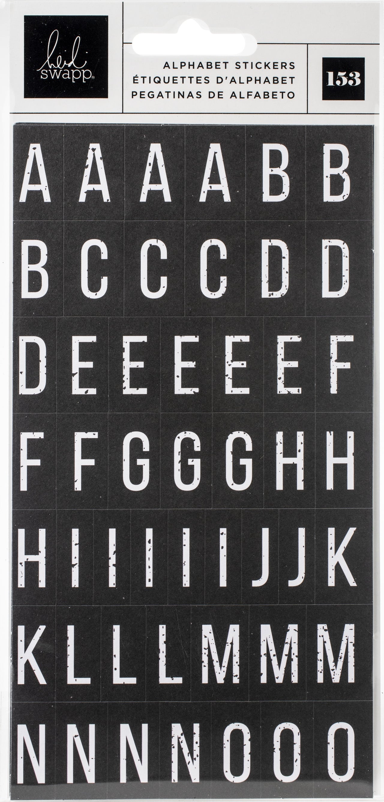 American Crafts Heidi Swapp Art Walk Cardstock Stickers 153/Pkg - Alphabet/Black & White