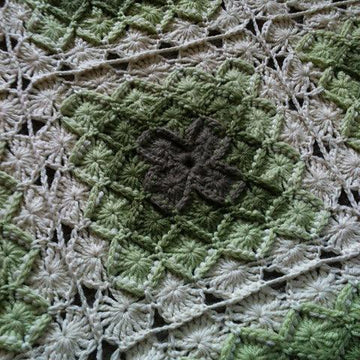 Hungarian Crocheted Squares Rug