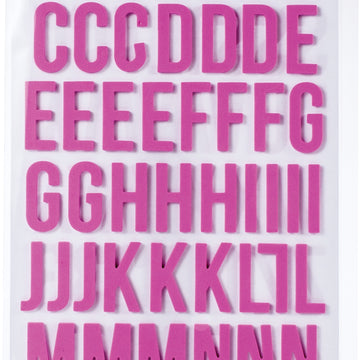 Simple Stories Color Vibe Foam Alpha Stickers 6"X12" 129/Pkg - Pink
