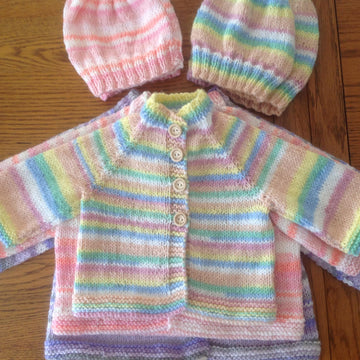 Top down baby cardigan