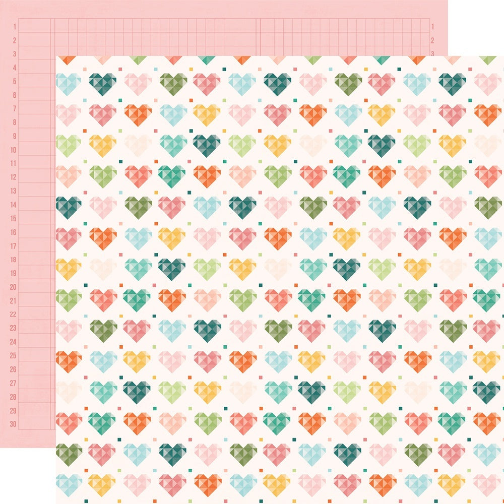 Simple Stories Hey, Crafty Girl Double-Sided Cardstock 12"X12" 25/Pkg - Made With Love