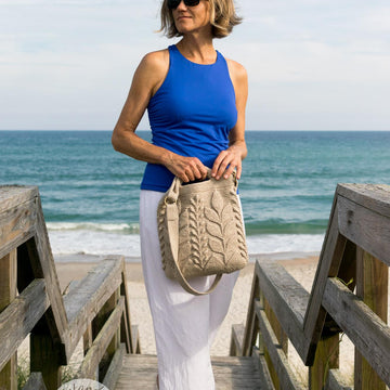Spica Embossed Crochet Bag