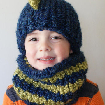 Chunky Dinosaur Hat and Cowl