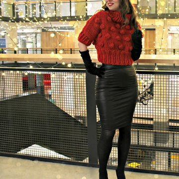 Noelle Batwing Bobble Pullover