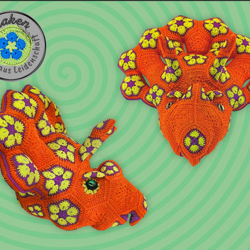 Triceratops Trophy with African Flowers