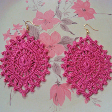 Crochet Oval Dangler Earring Pattern