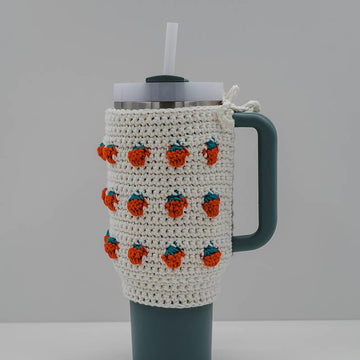 Strawberry Crochet Stanley Quencher Cover