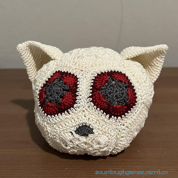 African Flower Cat Skull