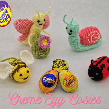 KNITTING PATTERN Easter Garden Critters Creme Egg Cover Chocolate Egg DK Easter Egg Hunt EASY Toy