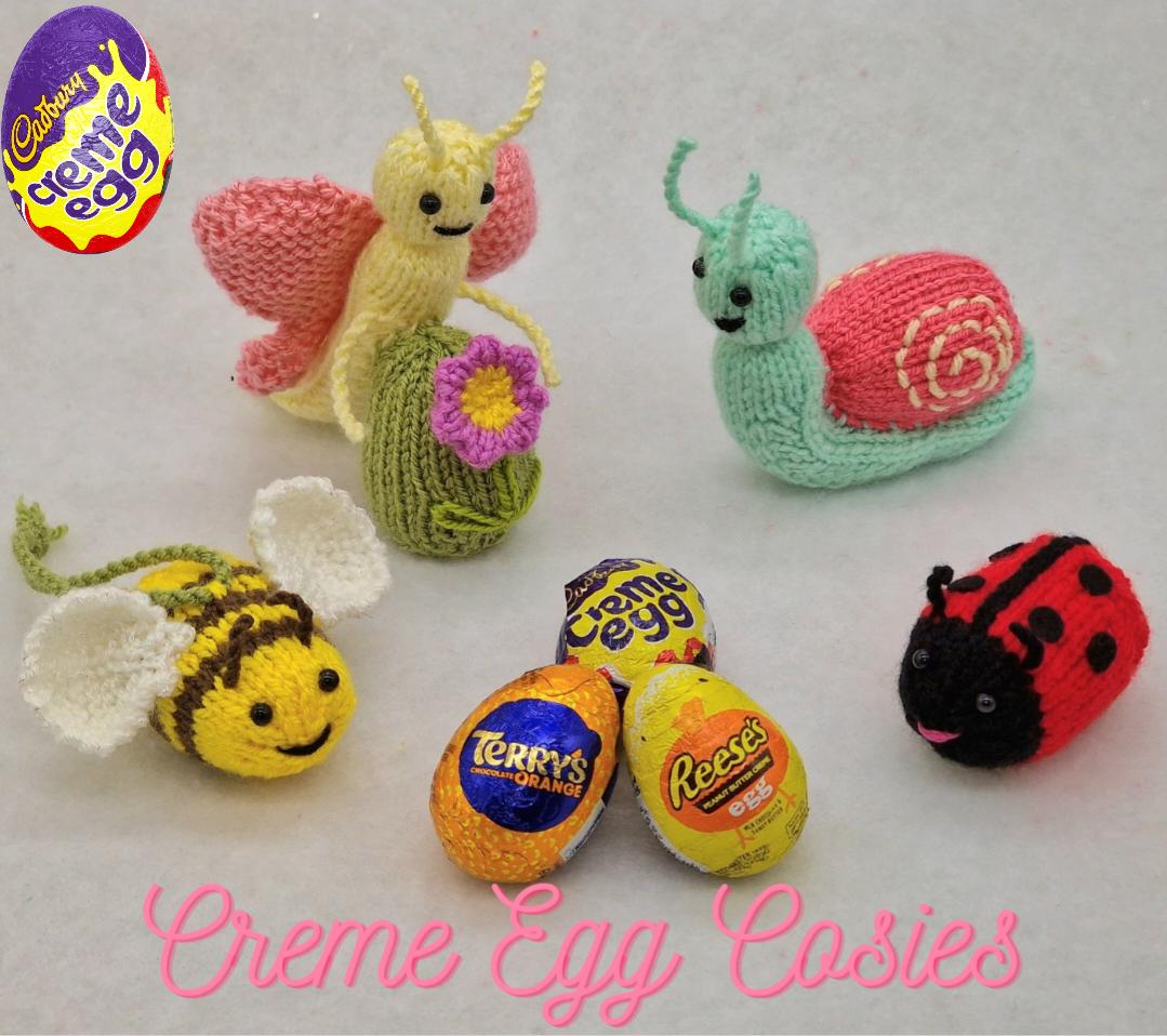 KNITTING PATTERN Easter Garden Critters Creme Egg Cover Chocolate Egg DK Easter Egg Hunt EASY Toy