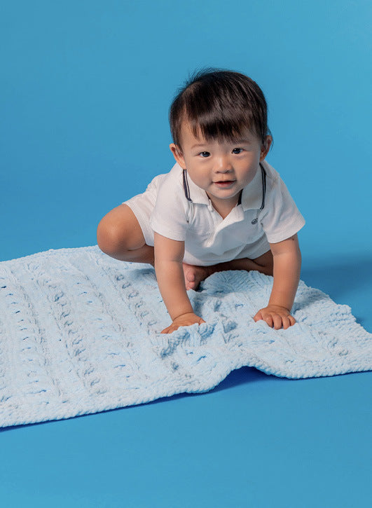 Big Softie Blanket - Free Knitting Pattern For Kids in Paintbox Yarns Chenille by Paintbox Yarns