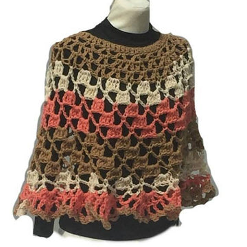 Cheesecake Crochet Poncho Shawl