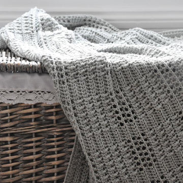 Silver Squares Baby Blanket