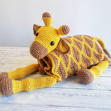3in1 Safari Giraffe Baby Blanket Crochet Pattern