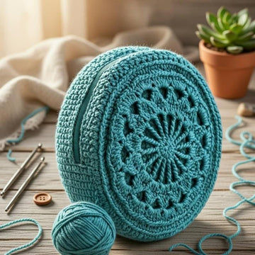 Crochet Round Bag Pattern – Macrame Purse PDF + Video Tutorial