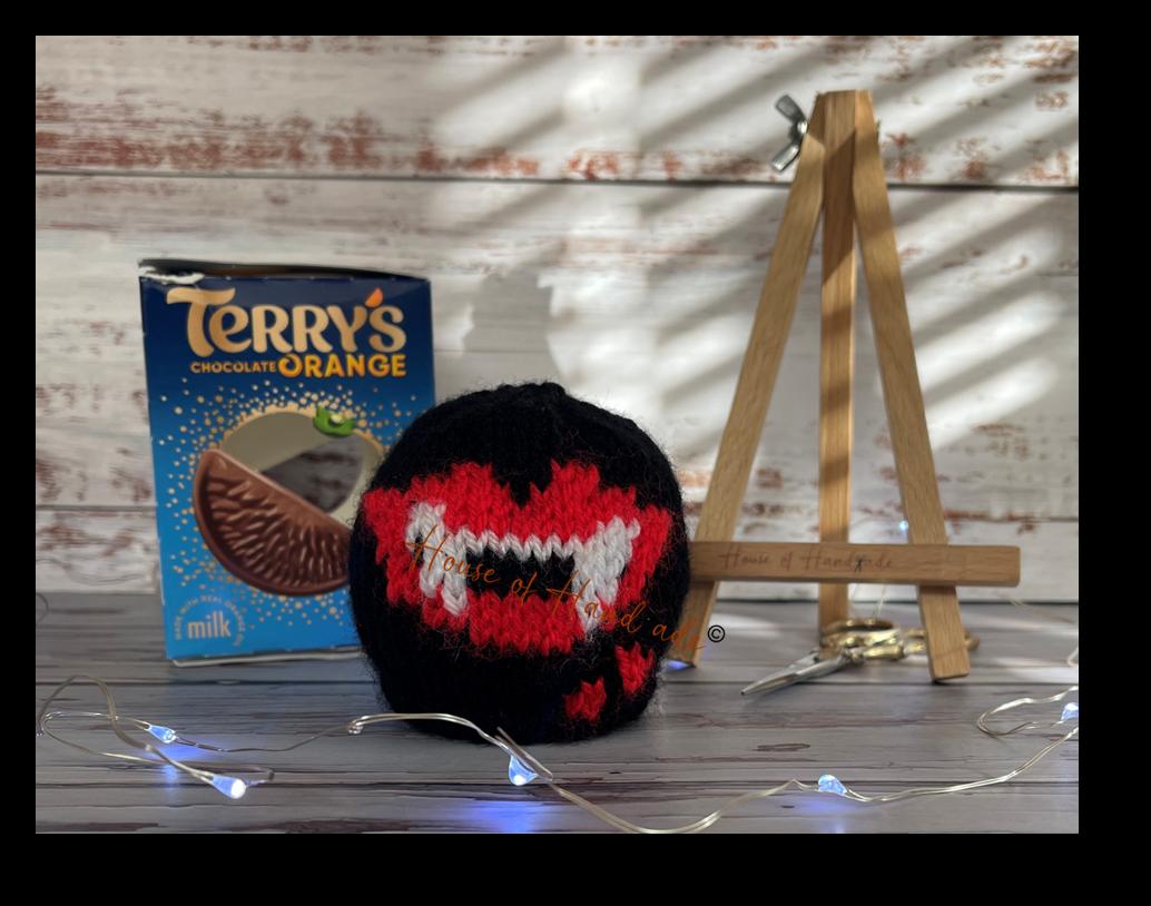Vampiress Chocolate Orange Cover Knitting Pattern
