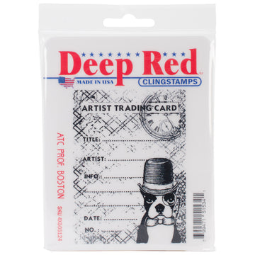 Deep Red Stamps Deep Red Cling Stamp 2.6"X3.6" - ATC Prof. Boston