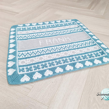 Personalised mosaic crochet blanket, any name!