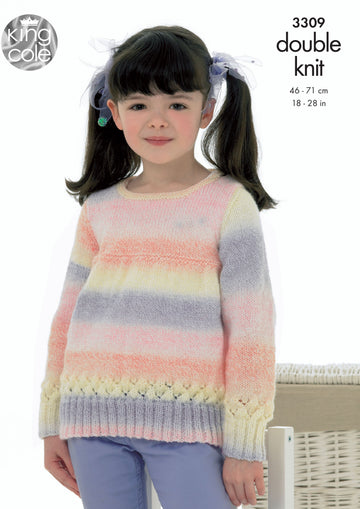 Sweater and Cardigan in King Cole Melody DK - 3309 - Leaflet