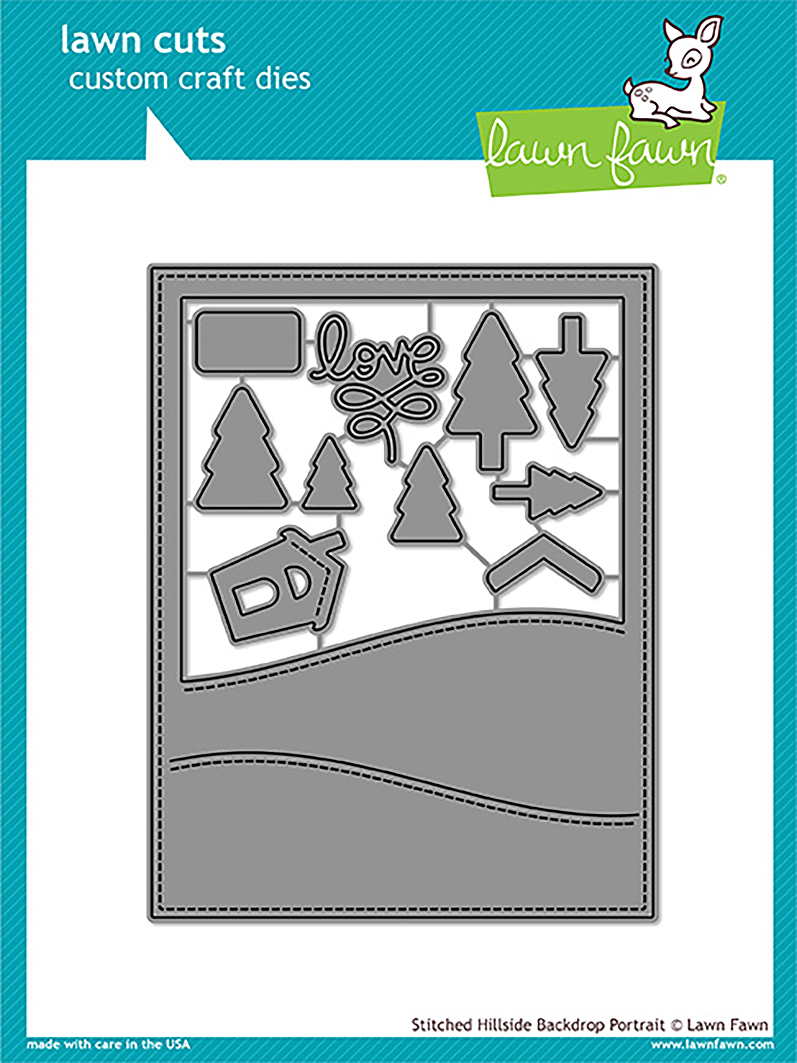 Lawn Fawn Lawn Cuts Custom Craft Die - Stitched Hillside Backdrop Portrait