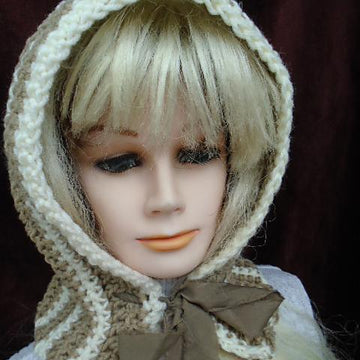 #821 Tan Striped Hood