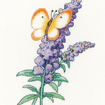 Heritage Buddleia Butterfly Cross Stitch Kit