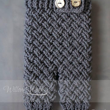 Diagonal Weave Baby Pants