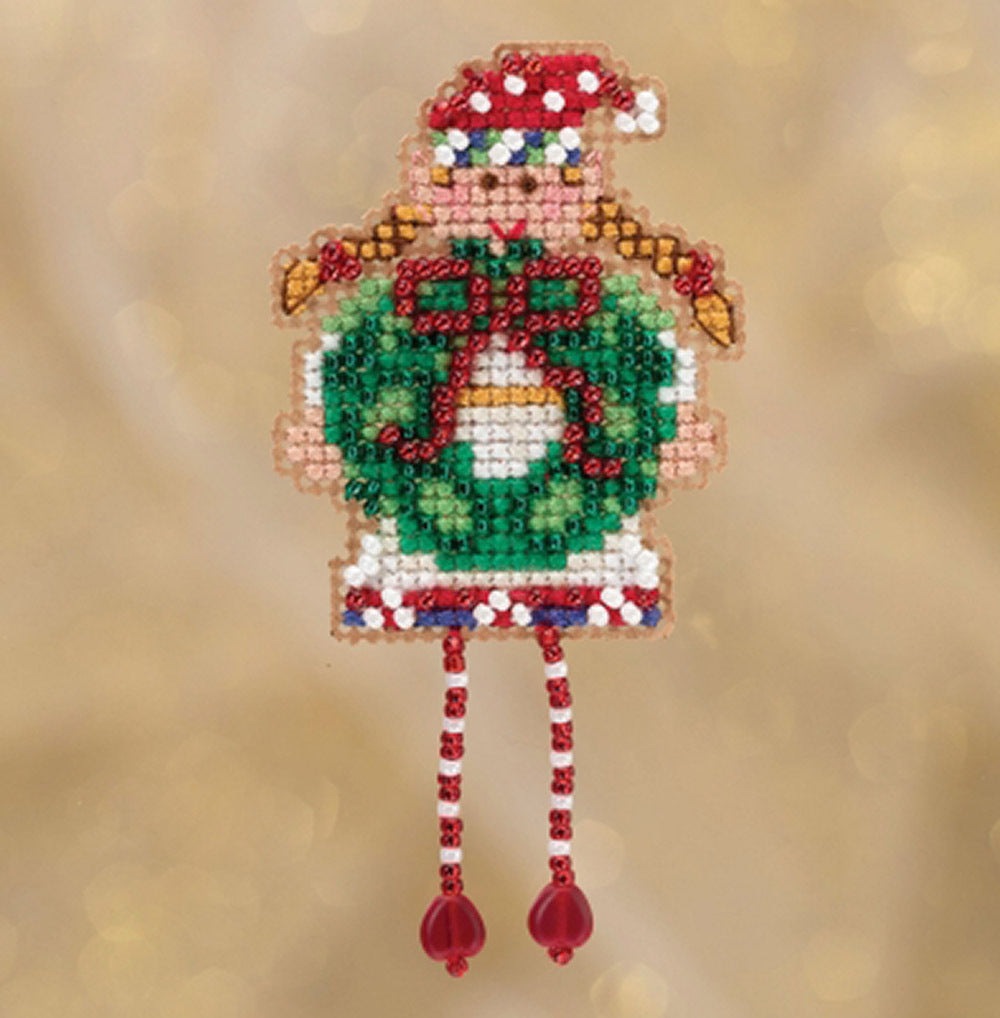 Mill Hill Holli ElfÿOrnament Cross Stitch Kit - 1.75in x 2.25in