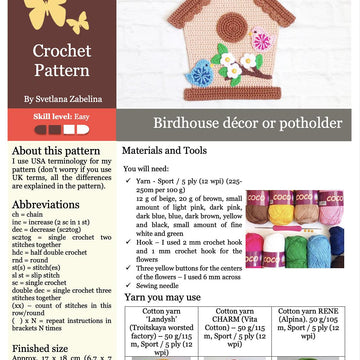 319 Birdhouse décor potholder