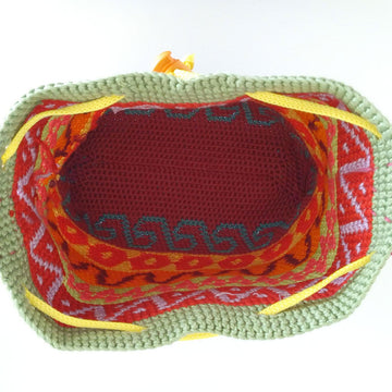 Color block drawstring bag