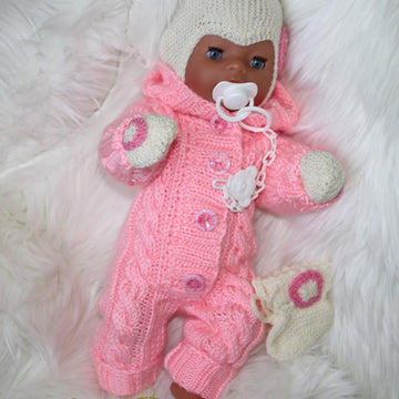 Cabled jumpsuit baby doll