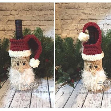 Santa Wine Bottle Gift Bag