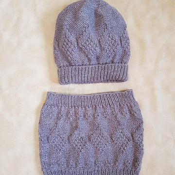 Pinecone Hat and Cowl Set