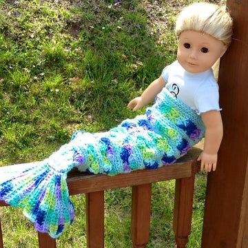 18 inch Doll Be a Mermaid Blanket