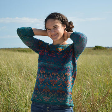 Vintage Damask Pullover