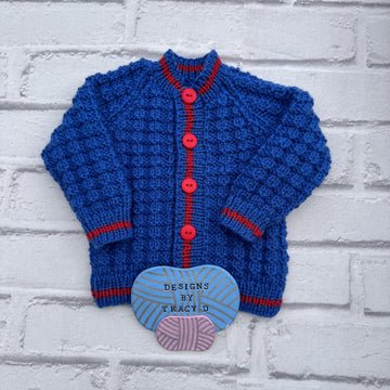 Blainn baby cardigan, hat, booties & Mitts knitting pattern Newborn 16 inch Cgest