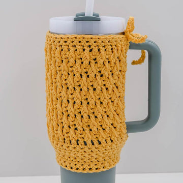 Textured Crochet Stanley Cup Cozy