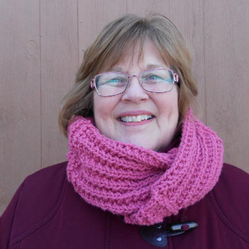 Ribbed Raspberries Infinity Scarf