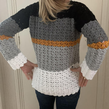Slanted Squares Sweater