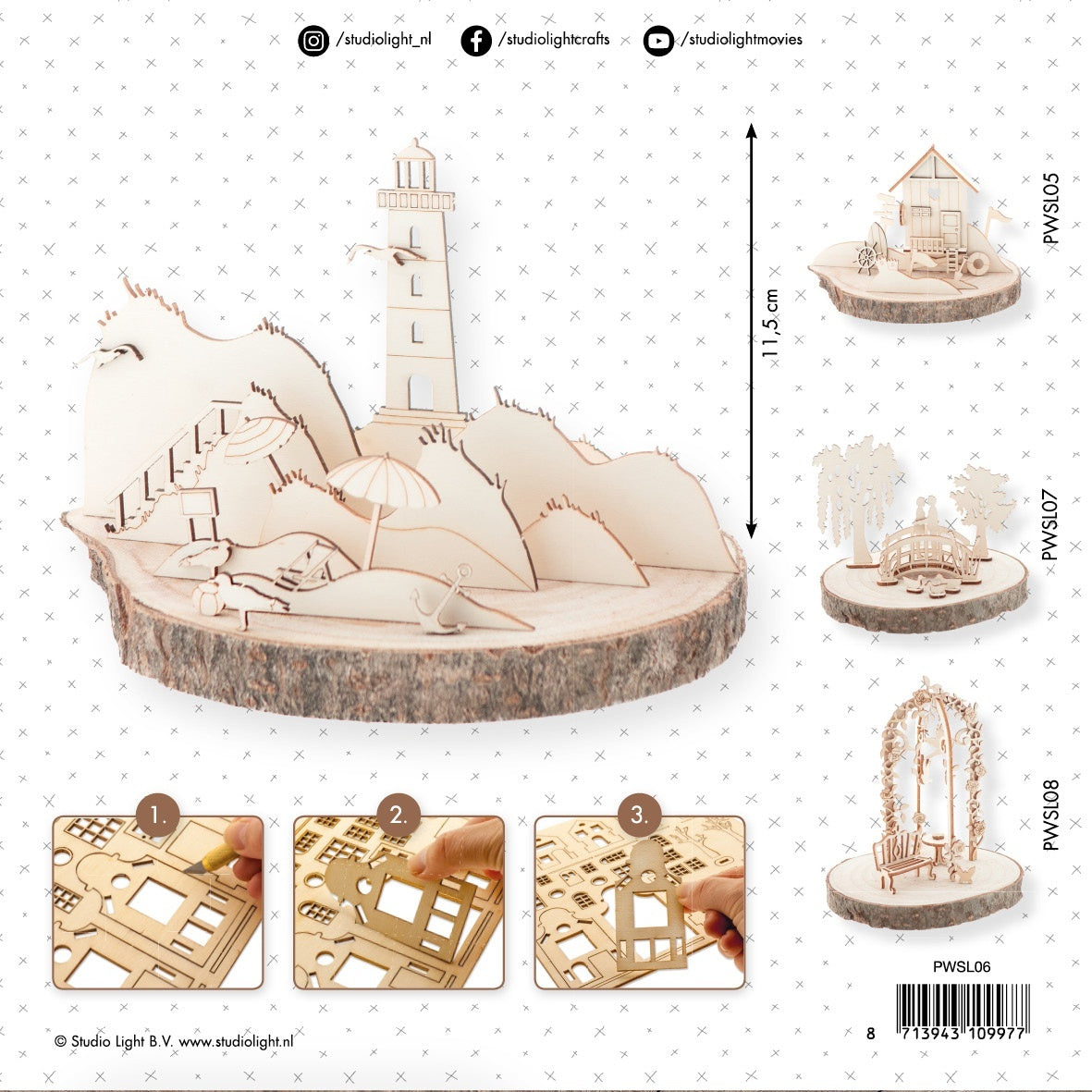 Studio Light Plywood Favourites Scenery - Lighthouse