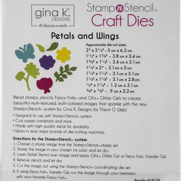 Therm O Web Gina K Designs Dies - Petals & Wings