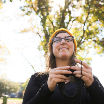 The Teach-Your-Friend-How-To-Knit-A-Hat Hat