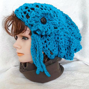841 Peacock Slouchy Hat