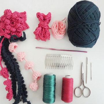 Cascading Kanzashi Flower Set