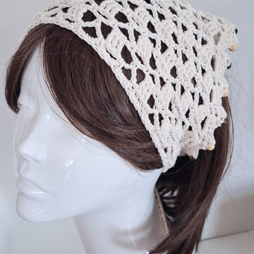 Crochet Lacy Boho Bandana