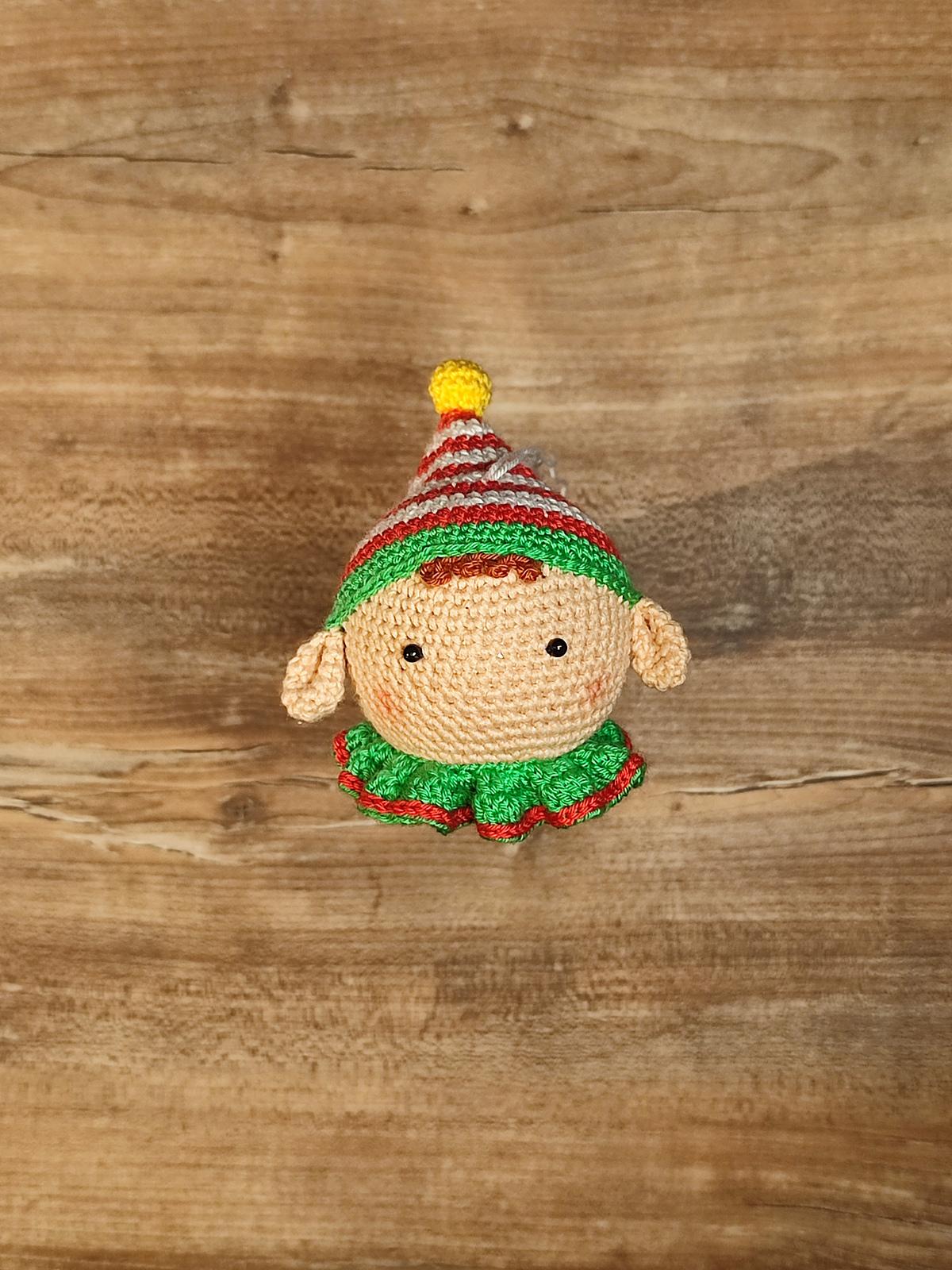 Ellie the Elf Crochet Bauble Pattern