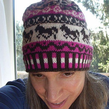 Mom & baby love horses beanie set