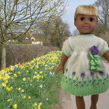 Days of the Week Dresses, Book 2 - Knitting Patterns fit American Girl and other 18-Inch Dolls