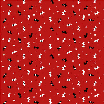 Craft Cotton Company A Christmas Wish - Scotty Dogs